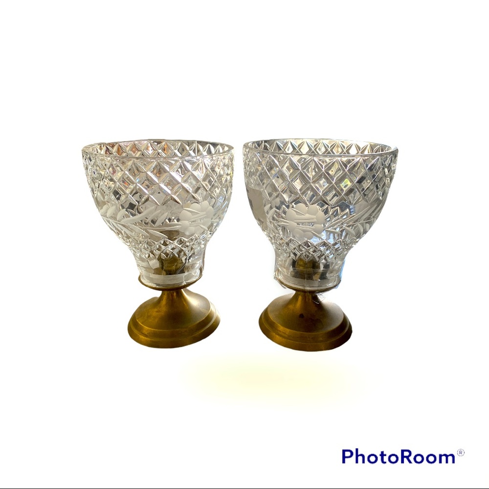 Vintage Italian brass candle holders